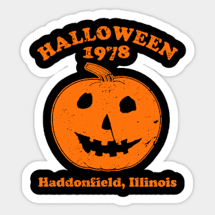 1978 Halloween Haddonfield Illinois Pumpkin Sticker